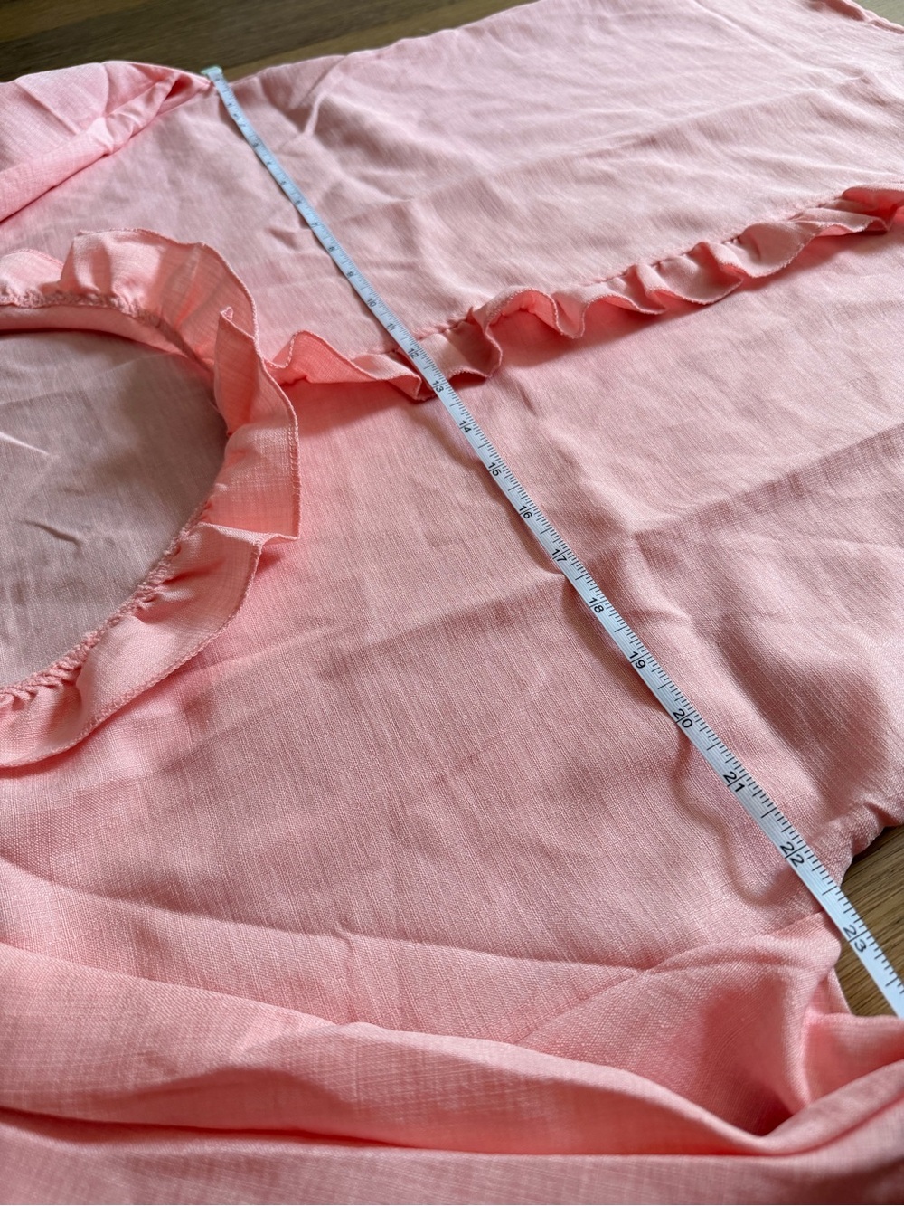 100% Linen Ruffle-Front Blouse - Picture 9 of 12